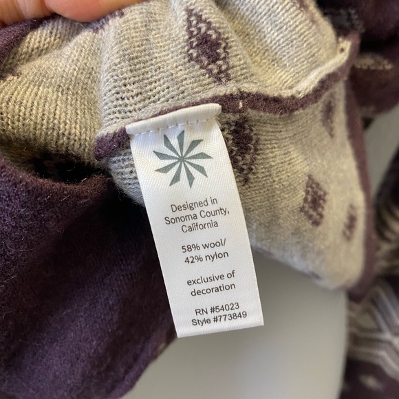 Athleta Fair Isle Teton Wool Blend Full Zip Sweater - Picture 5 of 5